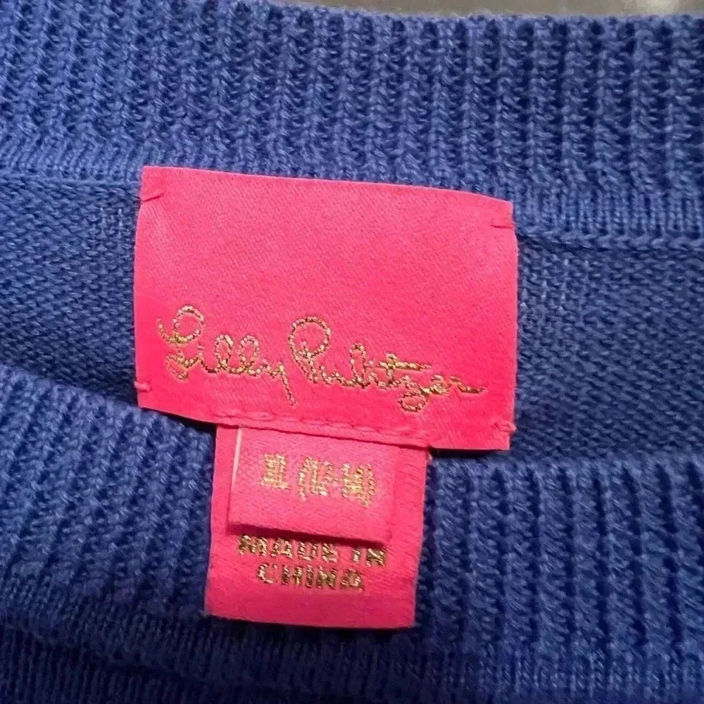 Lily Pulitizer Blue Sweater Girls Xl 12-14 - Picture 6 of 7